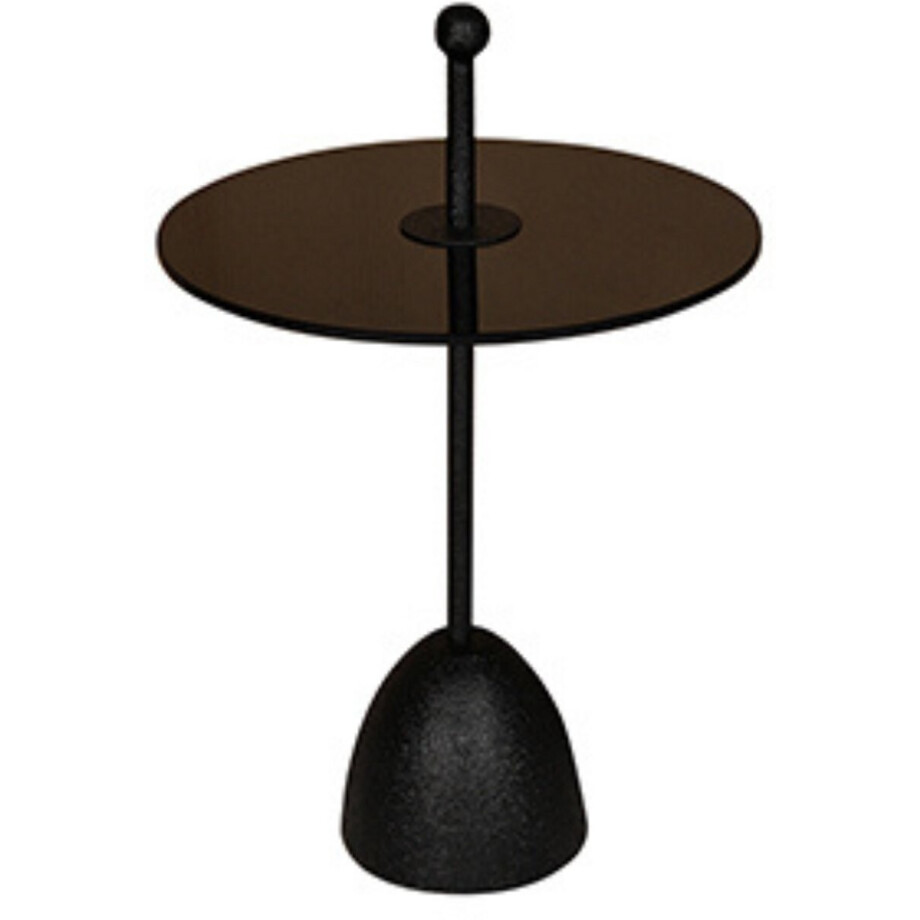 by Mooss - Bijzettafel - Rond - Glas - Black - Ø 40 - Metaal - Trendy - Handvat by Mooss - Bijzettafel - Rond - Glas - Black - Ø 40 - Metaal - Trendy - Handvat afbeelding 1