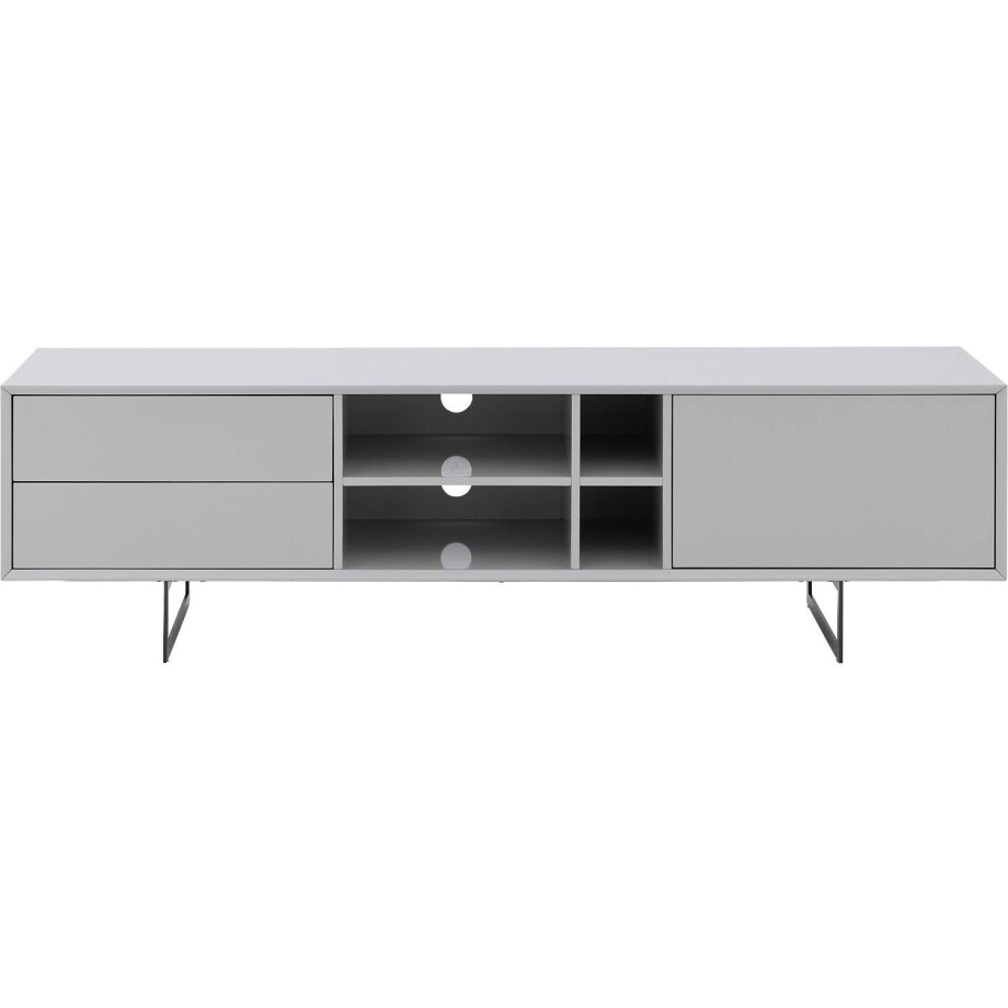 Goossens Basic Tv Meubel Vienna, 1 deur 2 laden 4 open vakken 42 cm diep afbeelding 1