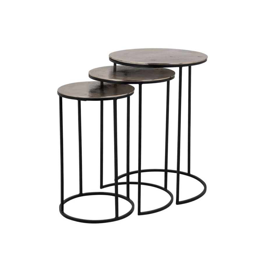 Richmond Salontafel 'Nolan' Set van 3 stuks, kleur Champagne Gold Richmond Salontafel 'Nolan' Set van 3 stuks, kleur Champagne Gold afbeelding 1