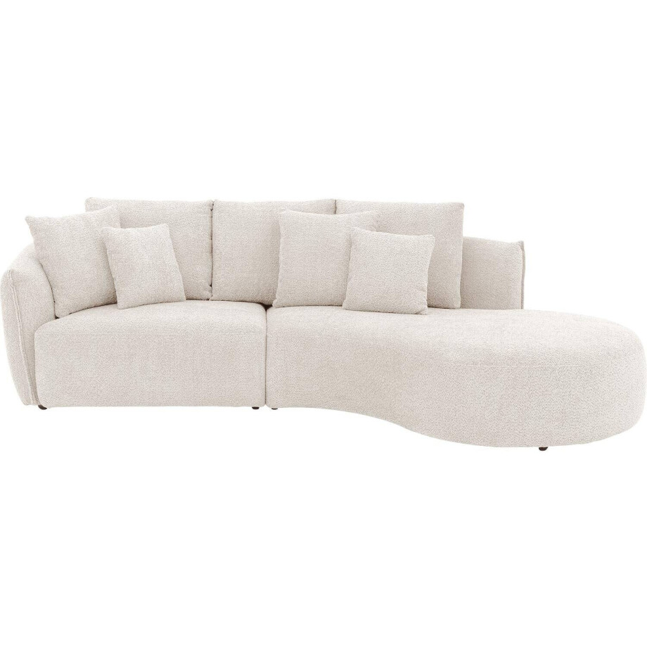 Goossens Bank Fay wit, stof, 1,5-zits, stijlvol landelijk met chaise longue links Goossens Bank Fay wit, stof, 1,5-zits, stijlvol landelijk met chaise longue links afbeelding 1