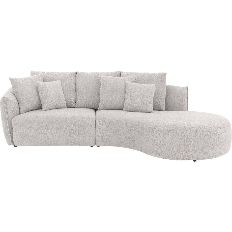 Goossens Bank Fay grijs, stof, 1,5-zits, stijlvol landelijk met chaise longue rechts Goossens Bank Fay grijs, stof, 1,5-zits, stijlvol landelijk met chaise longue rechts afbeelding 1