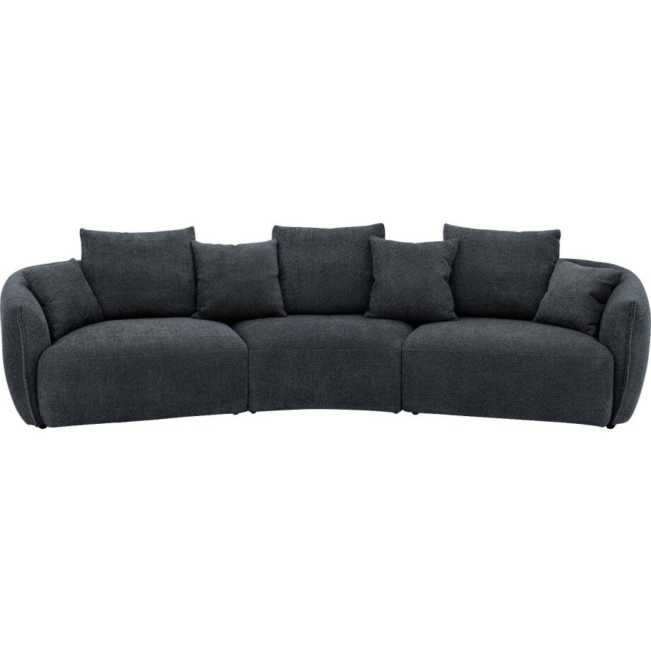 Goossens Bank Fay zwart, stof, 1,5-zits, stijlvol landelijk afbeelding 1