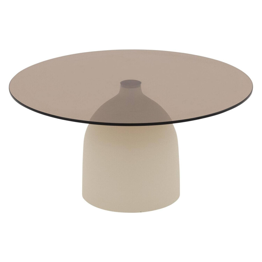 Goossens Salontafel Niva rond, glas grijs,, 70 x 36 x 70 cm afbeelding 1