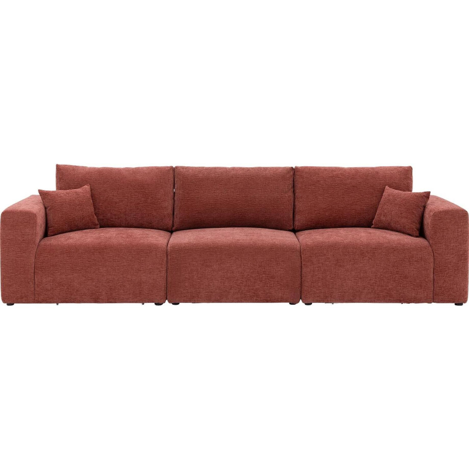 Goossens Bank Mika rood, stof, 3-zits, afbeelding 1