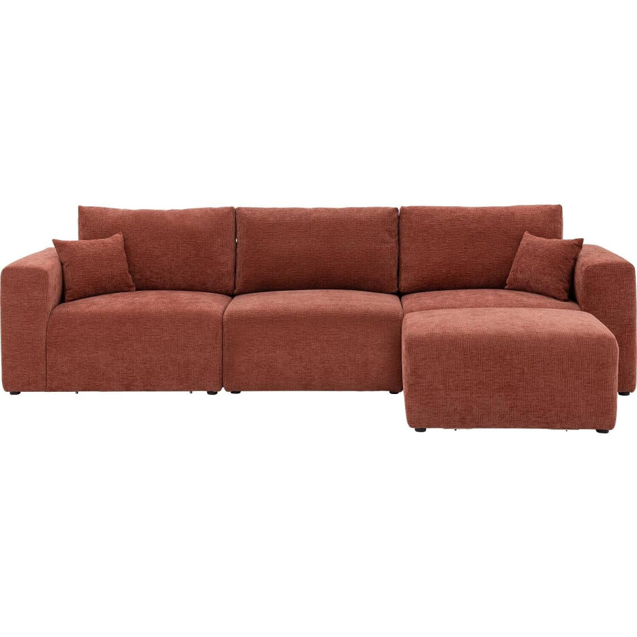 Goossens Bank Mika rood, stof, 3-zits, afbeelding 1