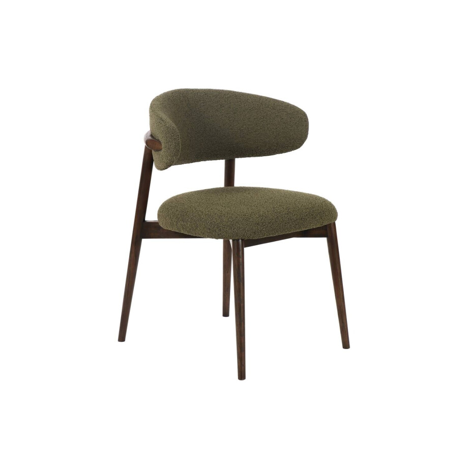 Goossens Stoel Diede met Massief Houten Frame groen stof leuning, stijlvol landelijk Goossens Stoel Diede met Massief Houten Frame groen stof leuning, stijlvol landelijk afbeelding 1