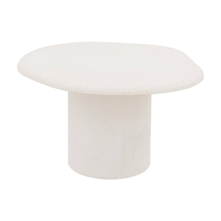 Goossens Salontafel Stone organisch, beton wit, urban industrieel, 70 x 40 x 60 cm afbeelding 1