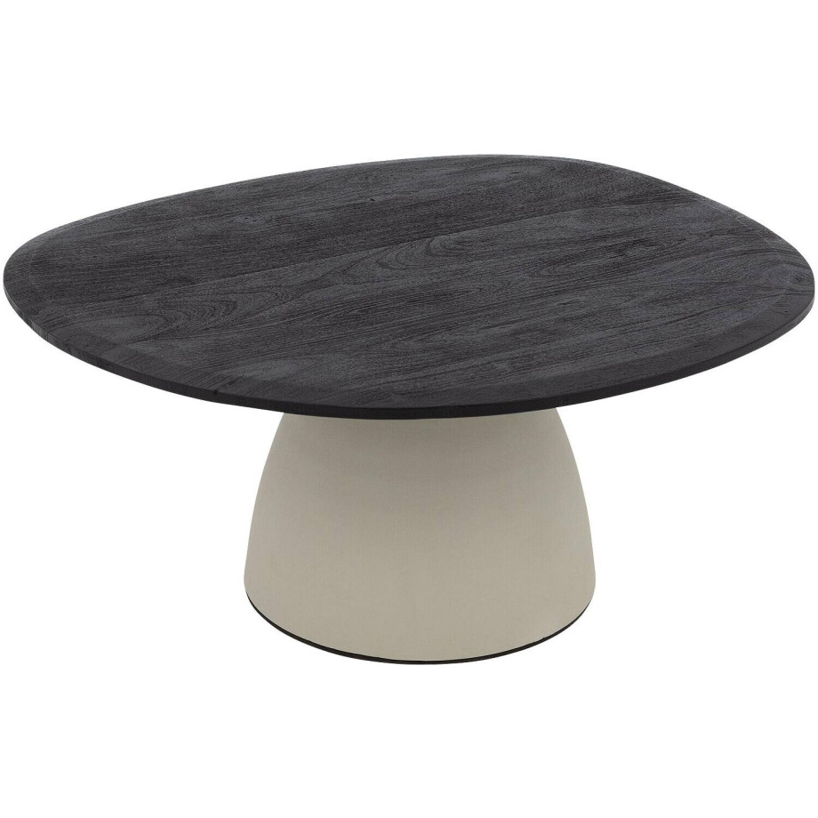 Goossens Salontafel Lira organisch, hout mango zwart,, 86 x 37 x 76 cm afbeelding 1