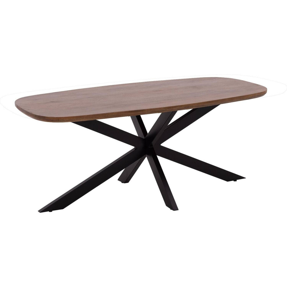 Goossens Eettafel Nilo, Semi rechthoekig 180 x 90 cm Goossens Eettafel Nilo, Semi rechthoekig 180 x 90 cm afbeelding 1