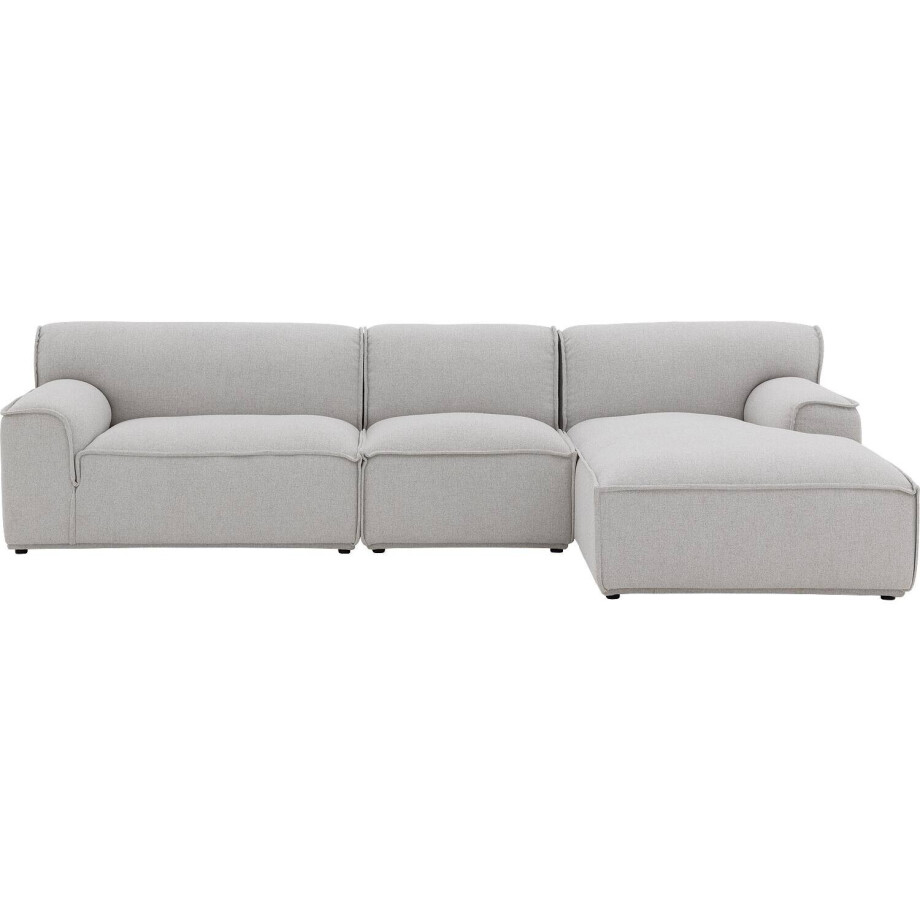 Goossens Excellent Elementenbank Sens bruin, stof, 1,5-zits, urban industrieel met chaise longue rechts Goossens Excellent Elementenbank Sens bruin, stof, 1,5-zits, urban industrieel met chaise longue rechts afbeelding 1