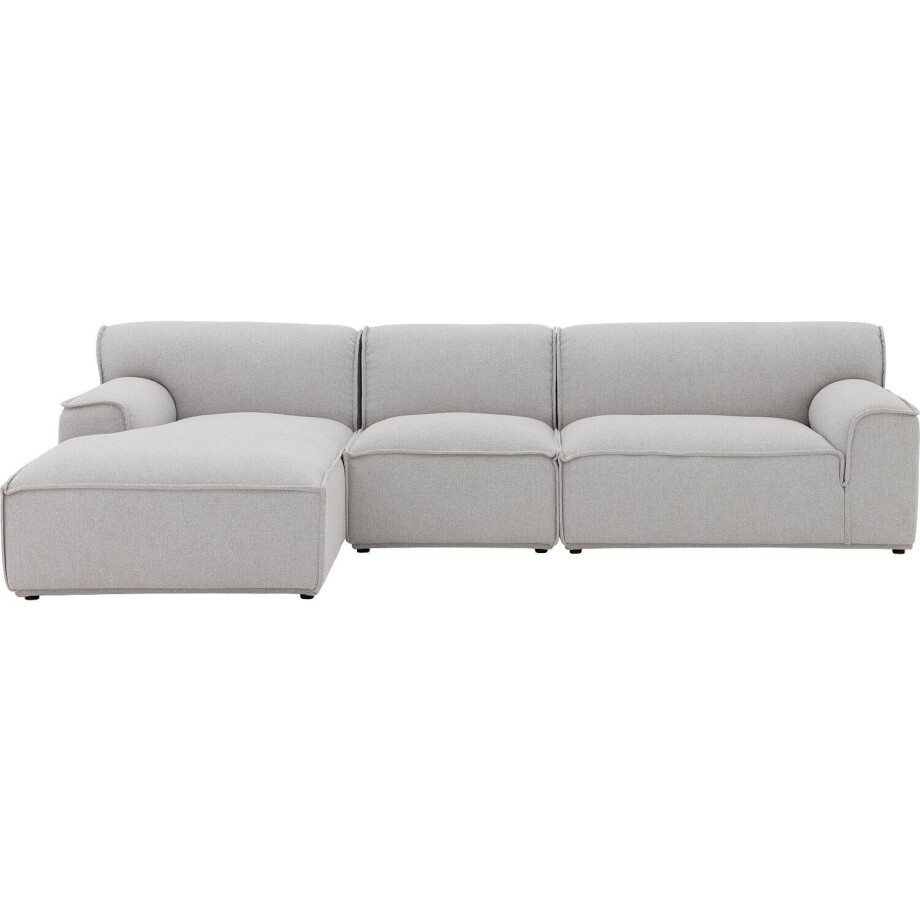 Goossens Excellent Elementenbank Sens bruin, stof, 1,5-zits, urban industrieel met chaise longue links Goossens Excellent Elementenbank Sens bruin, stof, 1,5-zits, urban industrieel met chaise longue links afbeelding 1