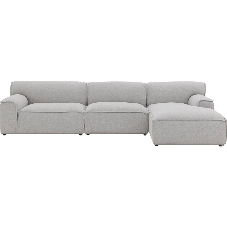 Goossens Excellent Elementenbank Sens bruin, stof, 1,5-zits, urban industrieel met chaise longue rechts Goossens Excellent Elementenbank Sens bruin, stof, 1,5-zits, urban industrieel met chaise longue rechts afbeelding 1