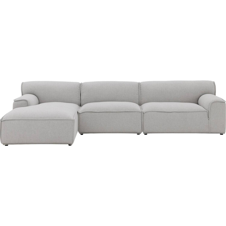 Goossens Excellent Elementenbank Sens bruin, stof, 1,5-zits, urban industrieel met chaise longue links Goossens Excellent Elementenbank Sens bruin, stof, 1,5-zits, urban industrieel met chaise longue links afbeelding 1