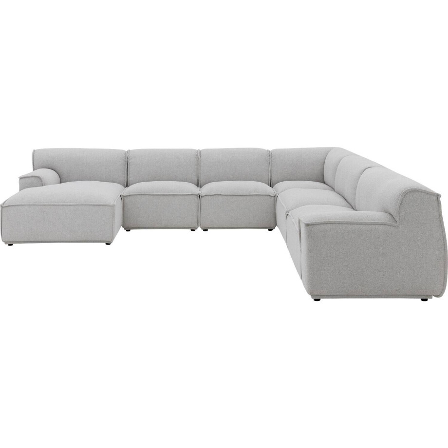 Goossens Excellent Elementenbank Sens bruin, stof, 1,5-zits, urban industrieel afbeelding 1