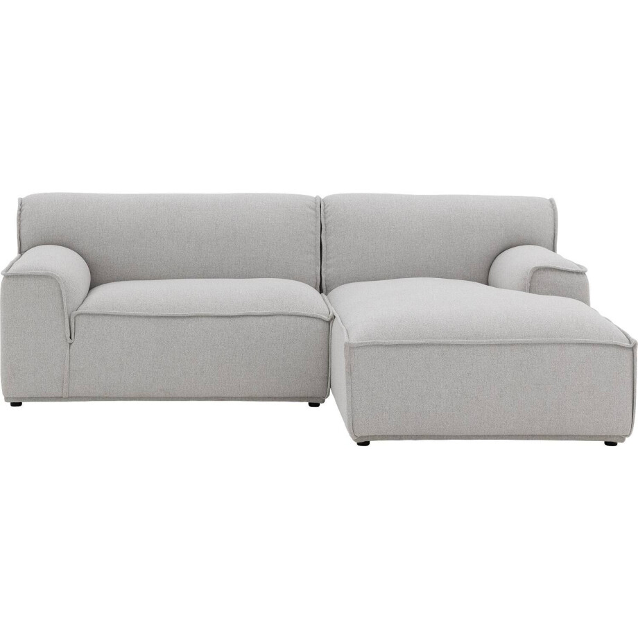 Goossens Excellent Elementenbank Sens bruin, stof, 1,5-zits, urban industrieel met chaise longue rechts Goossens Excellent Elementenbank Sens bruin, stof, 1,5-zits, urban industrieel met chaise longue rechts afbeelding 1