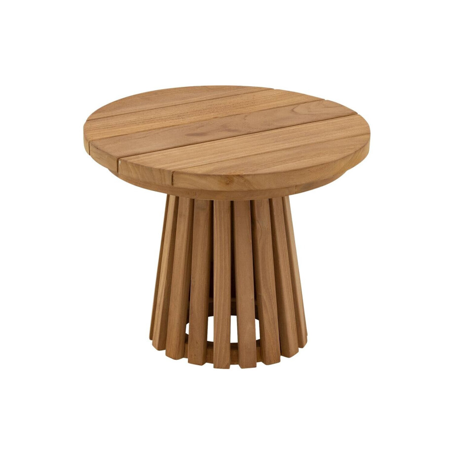 Goossens Salontafel Voor Buiten Idro rond, hout teak onbewerkt,, 50 x 45 x 50 cm afbeelding 1