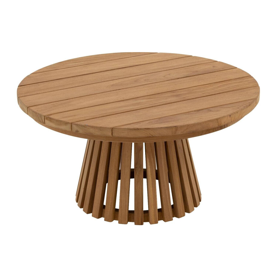 Goossens Salontafel Voor Buiten Idro rond, hout teak onbewerkt,, 80 x 38 x 80 cm afbeelding 1