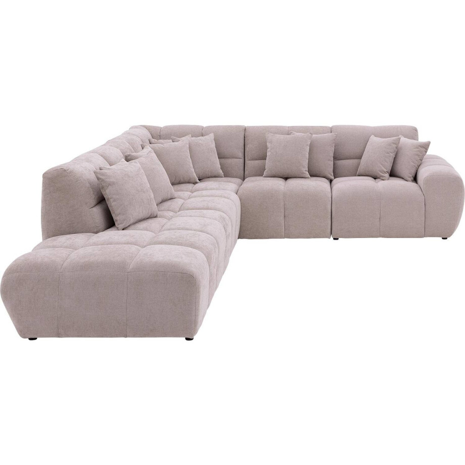 Goossens Excellent Bank Kubus beige, stof, modern design Goossens Excellent Bank Kubus beige, stof, modern design afbeelding 1
