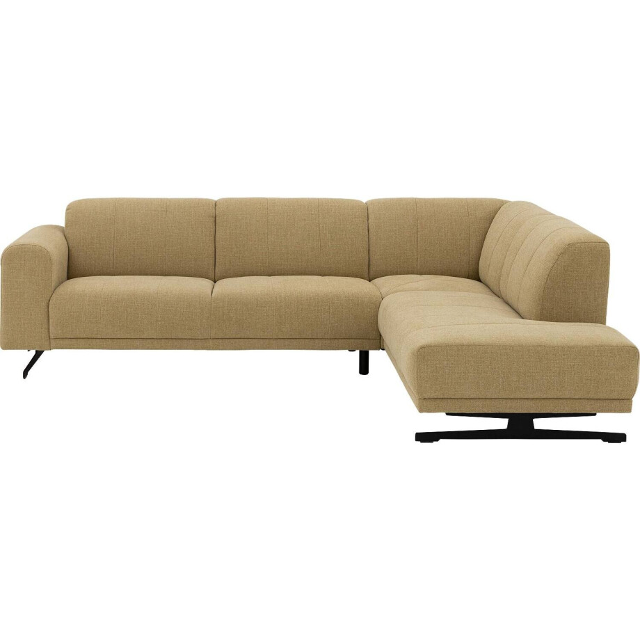 Goossens Bank Mellow geel, stof, 2,5-zits, stijlvol landelijk afbeelding 1