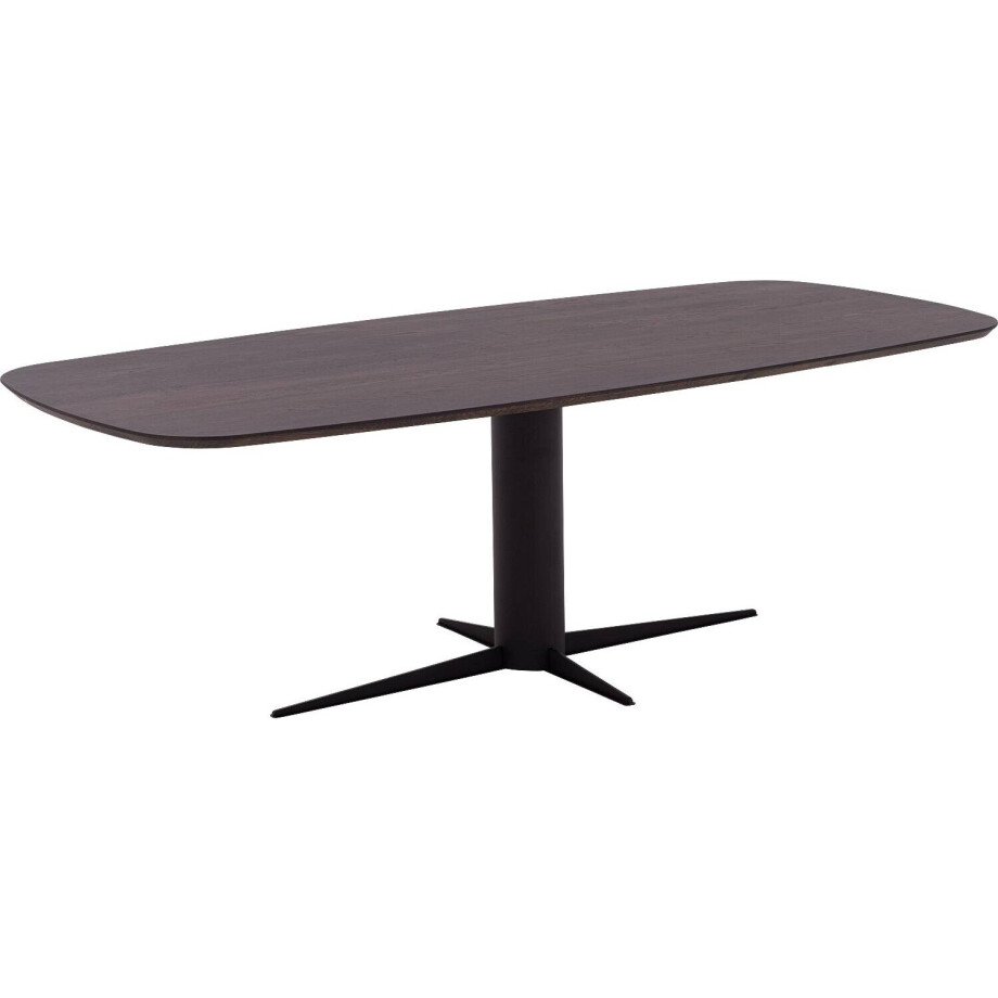 Goossens Eettafel Levi, Semi ovaal 160 x 110 cm afbeelding 1