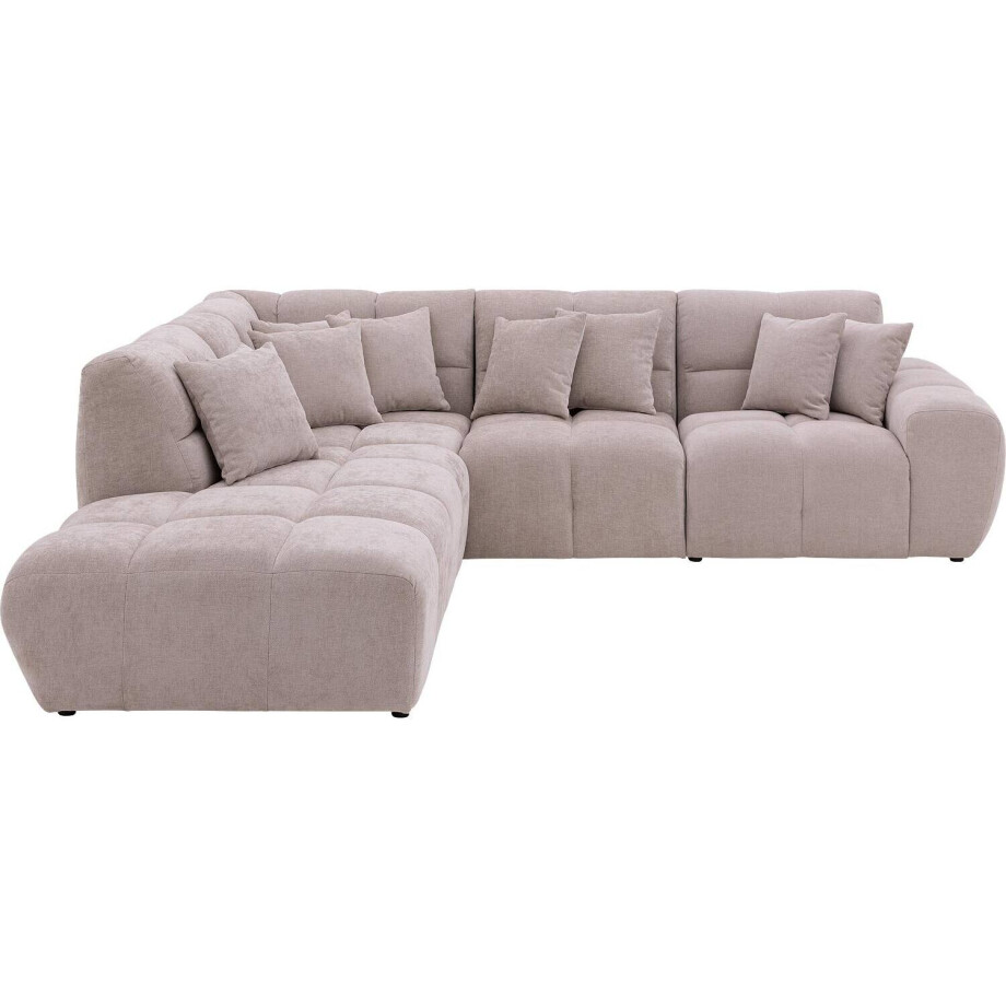 Goossens Excellent Bank Kubus beige, stof, modern design Goossens Excellent Bank Kubus beige, stof, modern design afbeelding 1