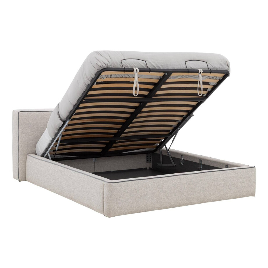 Goossens Gestoffeerd Bedframe Arona Storage, 140 x 220 cm met storage, met 2x lattenbodem Goossens Gestoffeerd Bedframe Arona Storage, 140 x 220 cm met storage, met 2x lattenbodem afbeelding 1