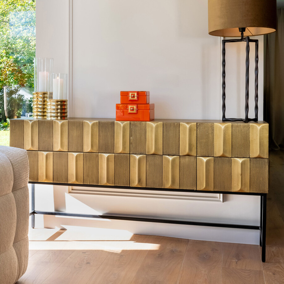 Richmond Dressoir 'Jaxx' 160cm, kleur Goud afbeelding 