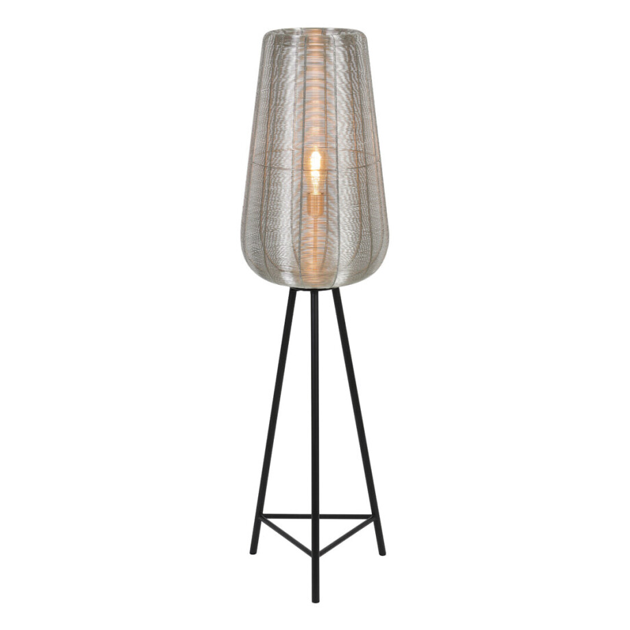 Light & Living Vloerlamp 'Adeta', nikkel, 135cm hoog Light & Living Vloerlamp 'Adeta', nikkel, 135cm hoog afbeelding 1