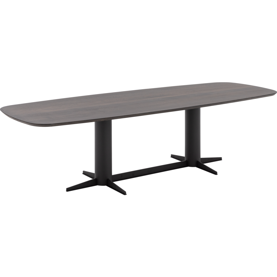 Goossens Eettafel Levi, Semi ovaal 300 x 110 cm afbeelding 1