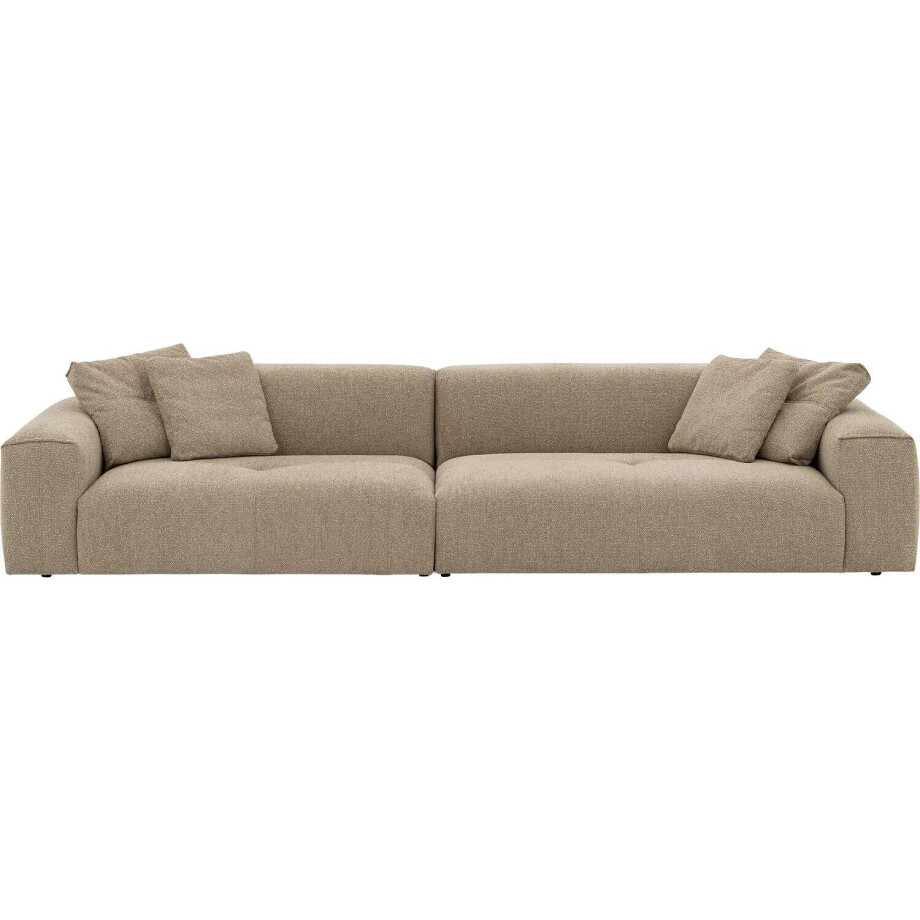 Goossens Bank Lago bruin, stof, 3-zits, afbeelding 1