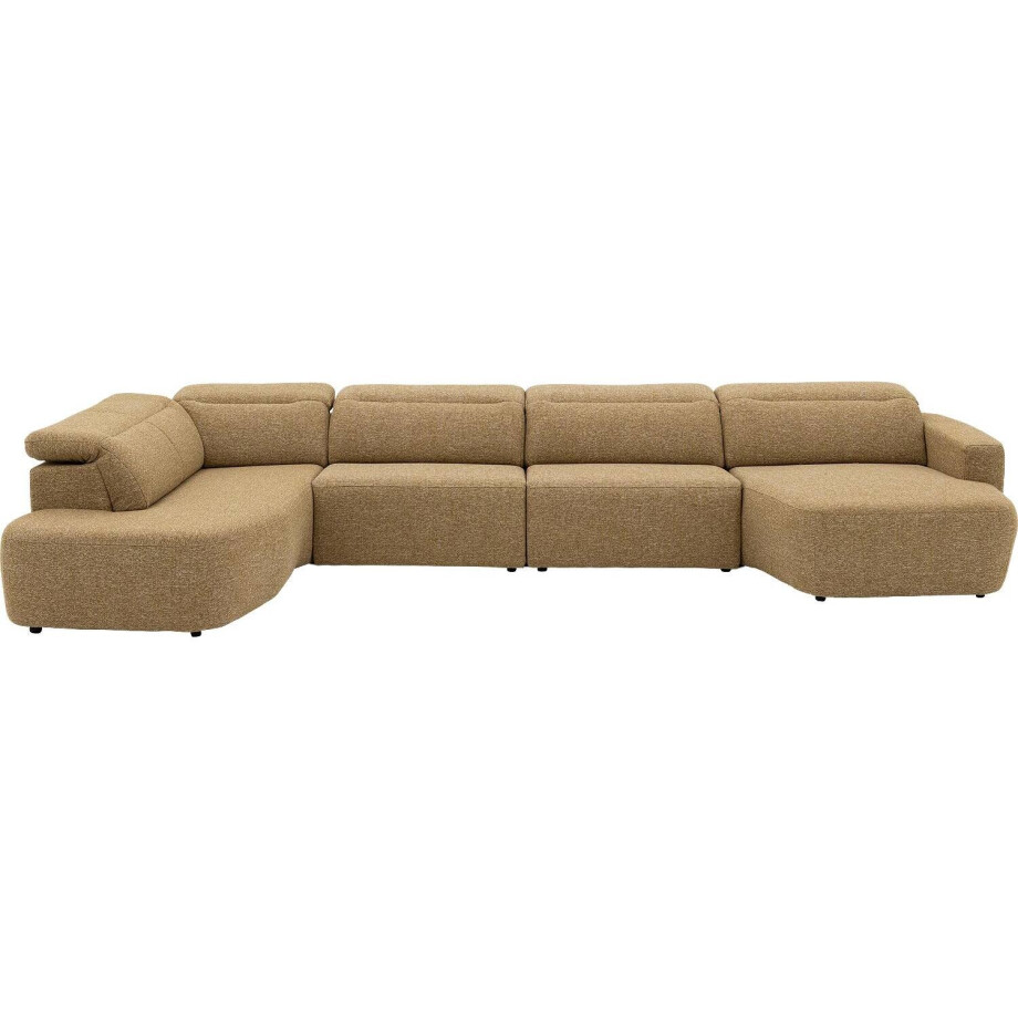 Goossens Bank Comoda geel, stof, 1,5-zits, met ligelement links met chaise longue rechts Goossens Bank Comoda geel, stof, 1,5-zits, met ligelement links met chaise longue rechts afbeelding 1