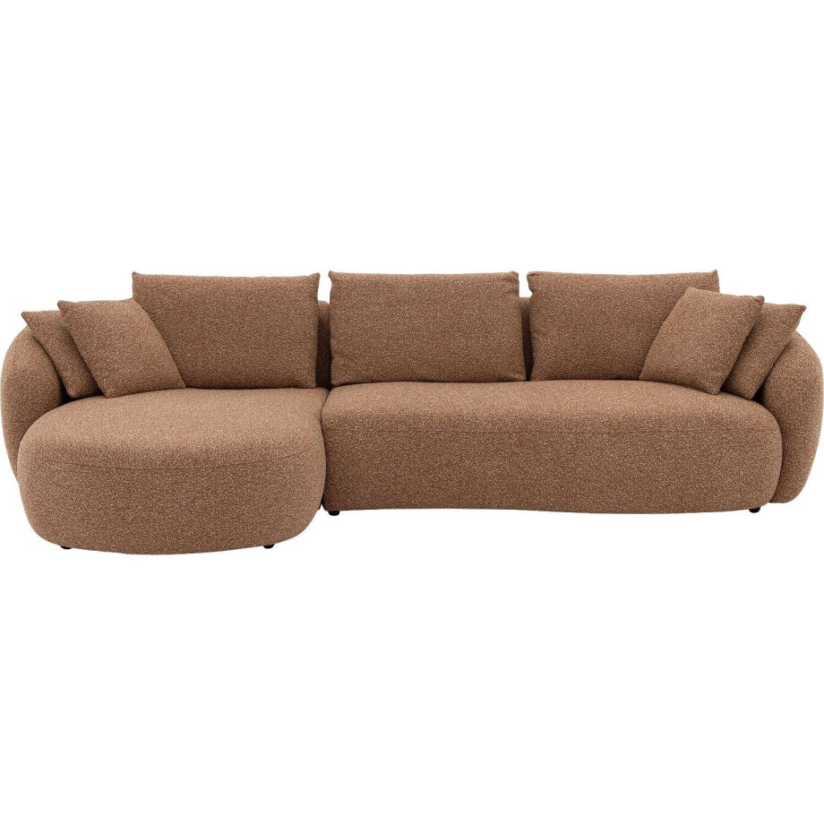 Goossens Hoekbank Ava rood, stof, 3-zits, met chaise longue links Goossens Hoekbank Ava rood, stof, 3-zits, met chaise longue links afbeelding 1