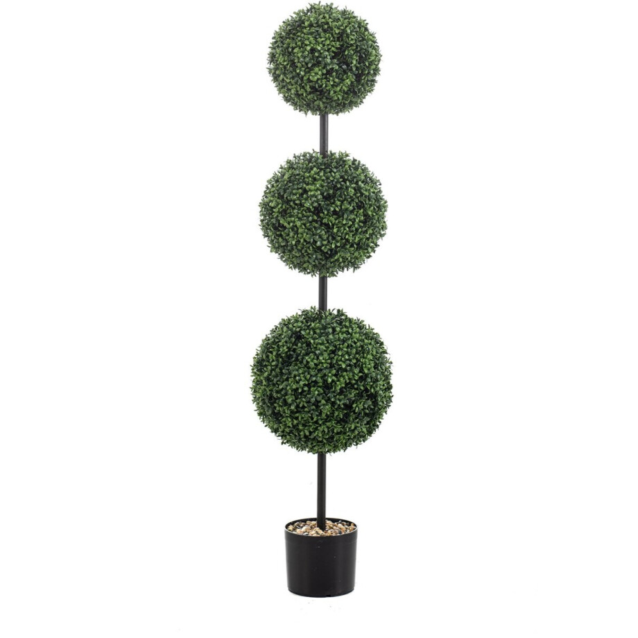 Emerald - Kunstplant Buxus bol x3 UV 125cm - Kunstplant voor binnen afbeelding 1