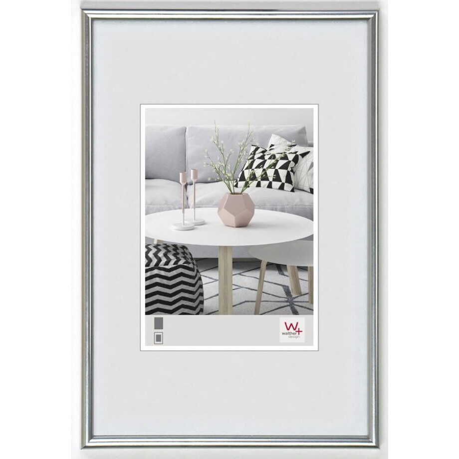Walther Galeria - Kunststof lijst - Fotoformaat 30x40 cm - Zilver afbeelding 1