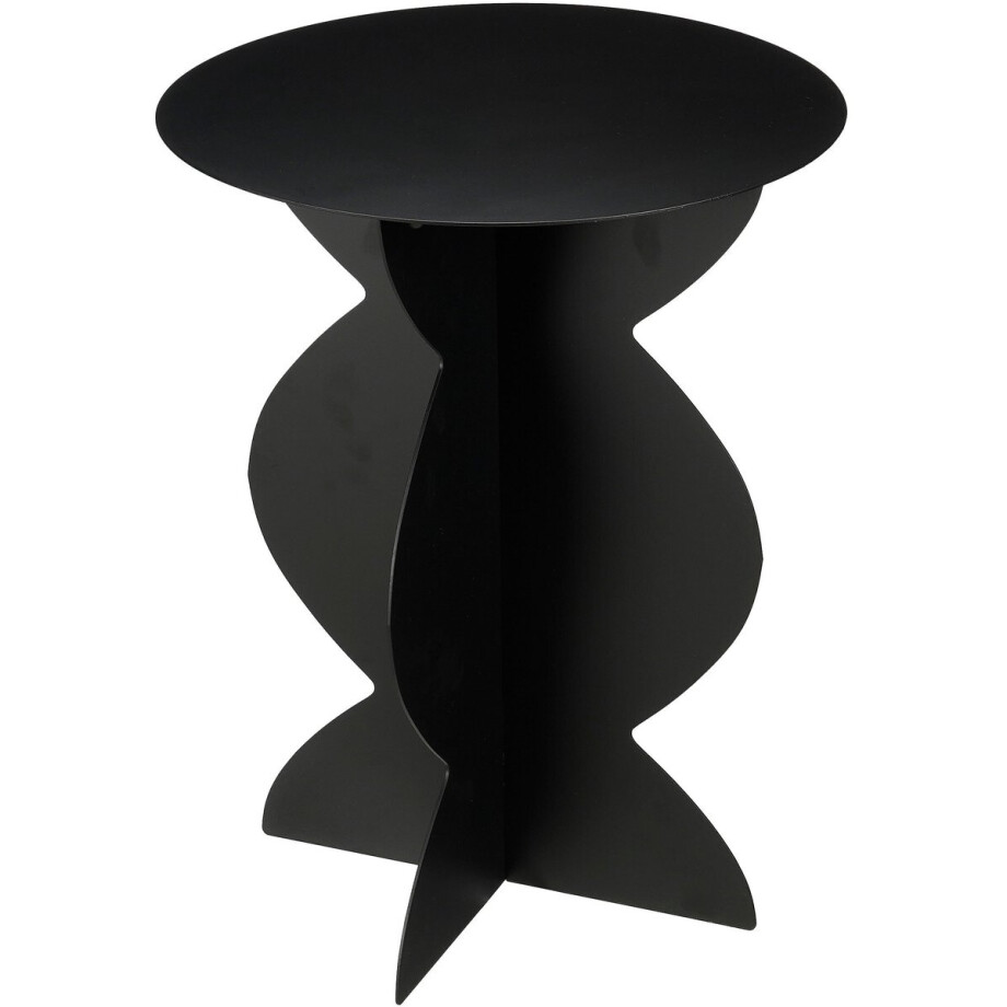 Mica Decorations Rafi Bijzettafel - H50 x Ø40 cm - IJzer - Zwart afbeelding 1
