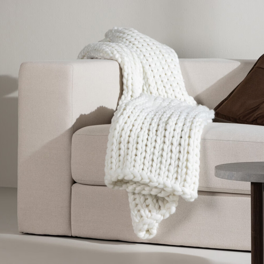 Nohr Plaid 'Alvis' 170 x 130cm, kleur Wit Nohr Plaid 'Alvis' 170 x 130cm, kleur Wit afbeelding 1