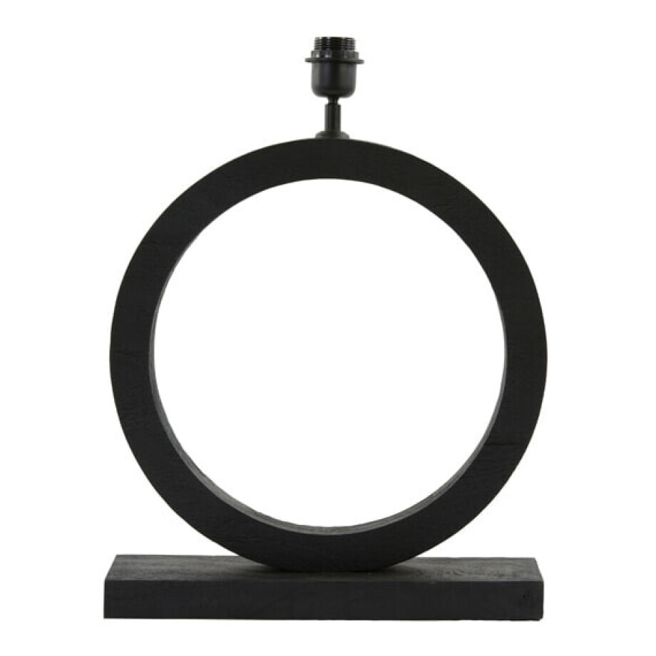 Light & Living Tafellamp 'Tinar' Mangohout, 55cm, kleur Mat Zwart (excl. kap) Light & Living Tafellamp 'Tinar' Mangohout, 55cm, kleur Mat Zwart (excl. kap) afbeelding 1