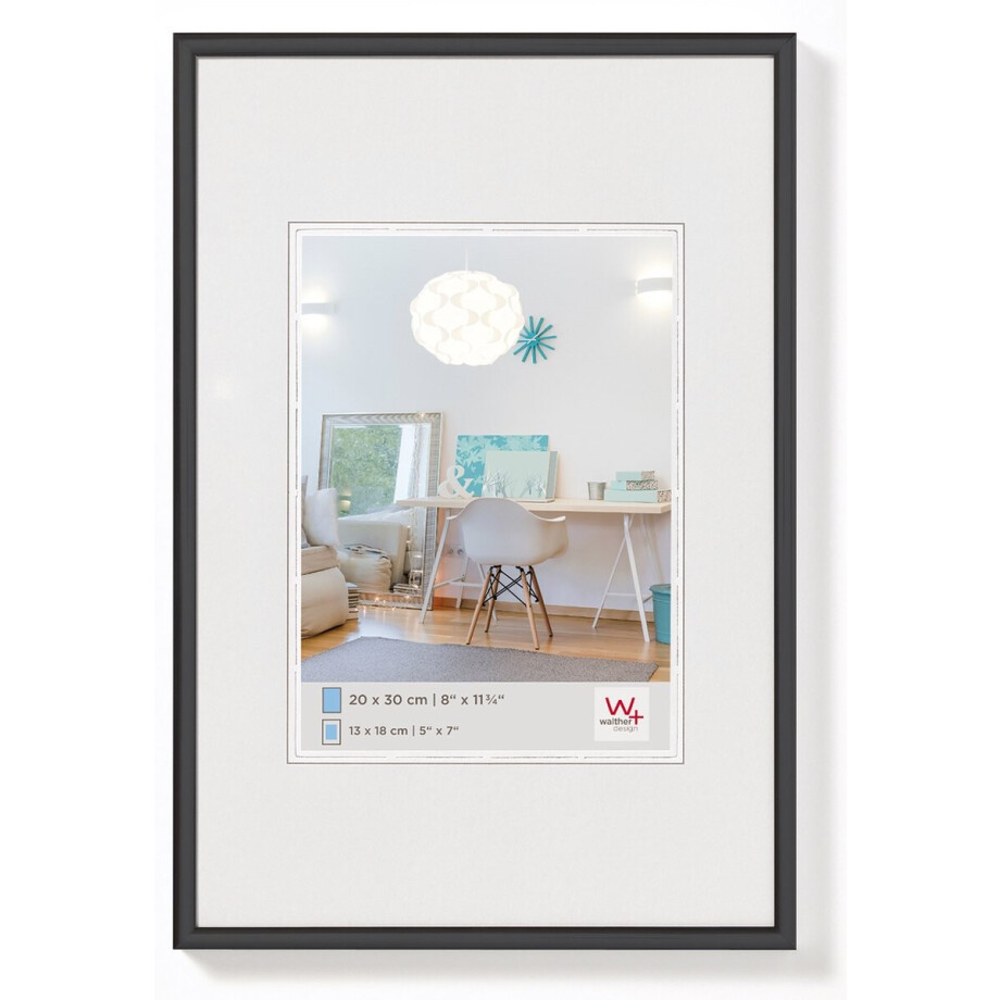 Walther New Lifestyle - Kunststof lijst - Fotoformaat 60x90 cm - Zwart Walther New Lifestyle - Kunststof lijst - Fotoformaat 60x90 cm - Zwart afbeelding 1