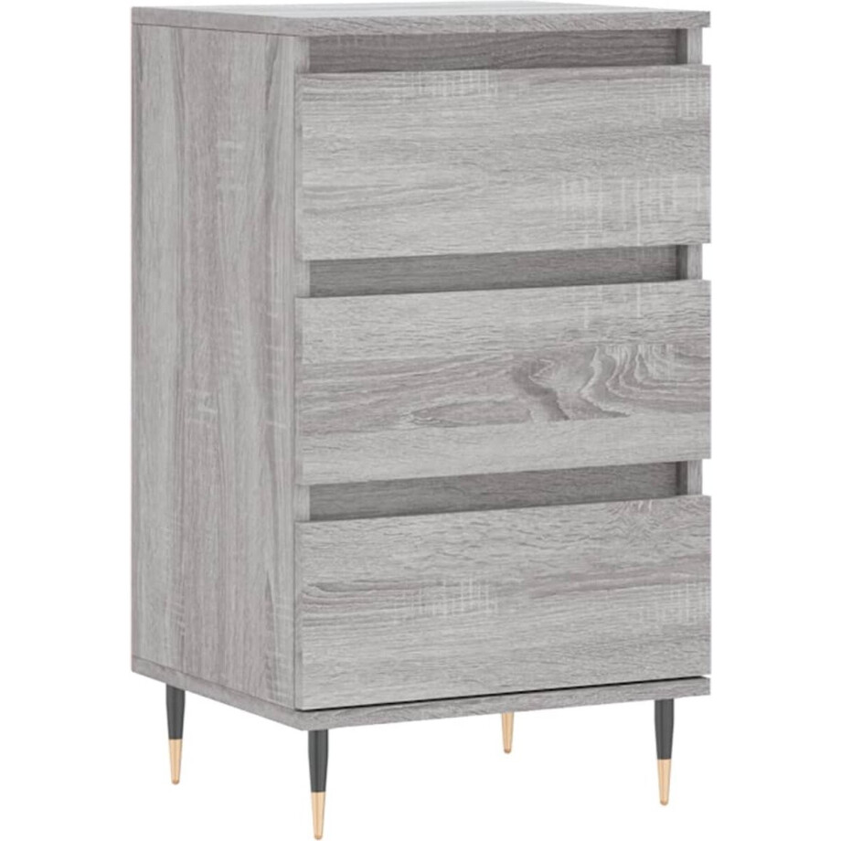 vidaXL - Dressoir - 40x35x70 - cm - bewerkt - hout - grijs - sonoma vidaXL - Dressoir - 40x35x70 - cm - bewerkt - hout - grijs - sonoma afbeelding 1