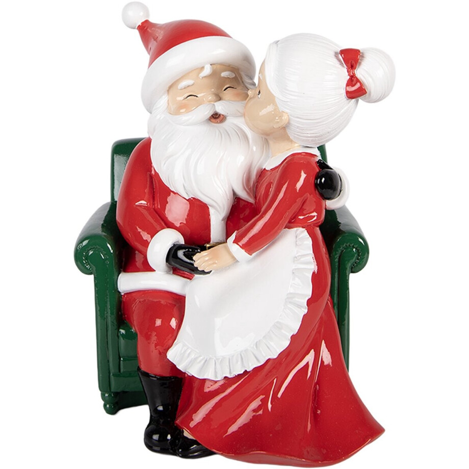 Clayre & Eef Kerstdecoratie Beeld Kerstman 15x17x20 cm Rood Kunststof Clayre & Eef Kerstdecoratie Beeld Kerstman 15x17x20 cm Rood Kunststof afbeelding 1