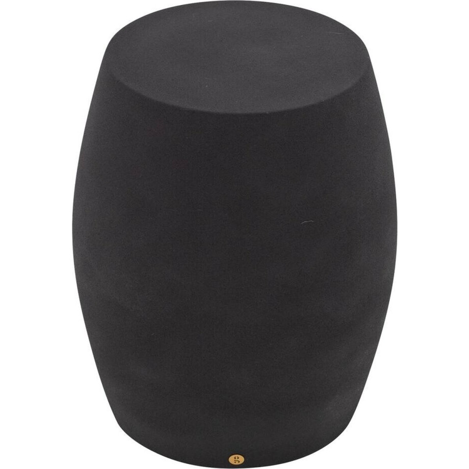 Goossens Liv Bijzettafel - Metaal - 40 x 49 x 40 cm - Rond - zwart afbeelding 1