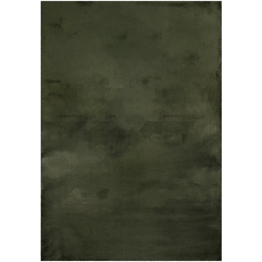 Esprit - Alice - Hoogpolig vloerkleed - 40x60 cm - Olijfgroen - Superzacht Modern - Fluffy Vacht Tapijt - Woonkamer en Slaapkamer- Effen afbeelding 1