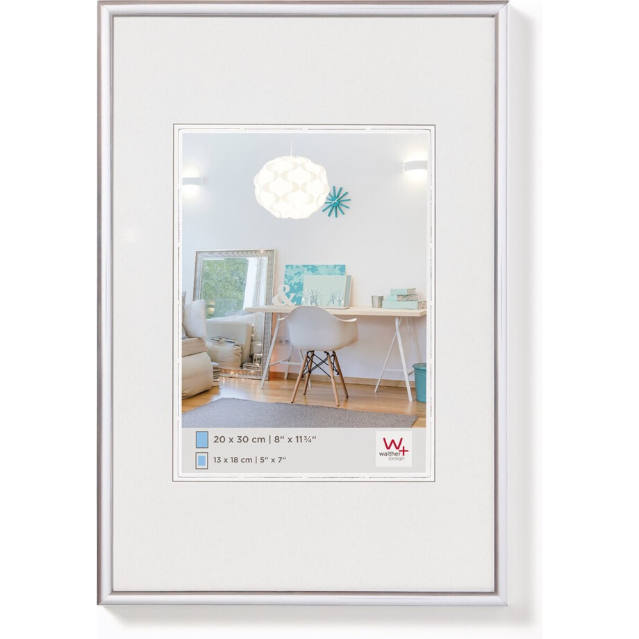 Walther New Lifestyle - Kunststof lijst - Fotoformaat 50x70 cm - Zilver afbeelding 1