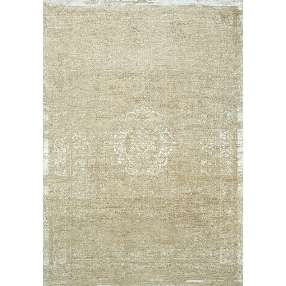 Wasbaar Binnen & Buiten Vloerkleed - 80 x 150 cm - Louis De Poortere Medaillon Milk Curry - Laagpolig Tapijt - Gerecycled PET - Made in Belgium - Circulair Wasbaar Binnen & Buiten Vloerkleed - 80 x 150 cm - Louis De Poortere Medaillon Milk Curry - Laagpolig Tapijt - Gerecycled PET - Made in Belgium - Circulair afbeelding 1
