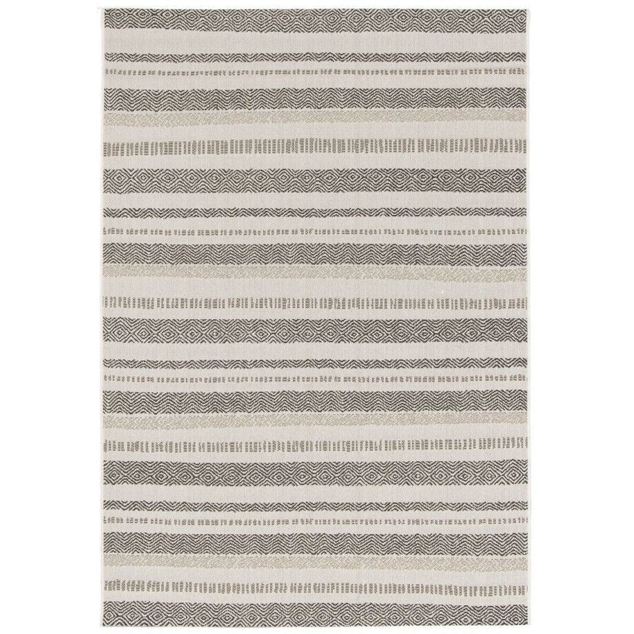 Buitenkleed strepen - Verdance Cadence wit/zwart 160x230 cm afbeelding 1