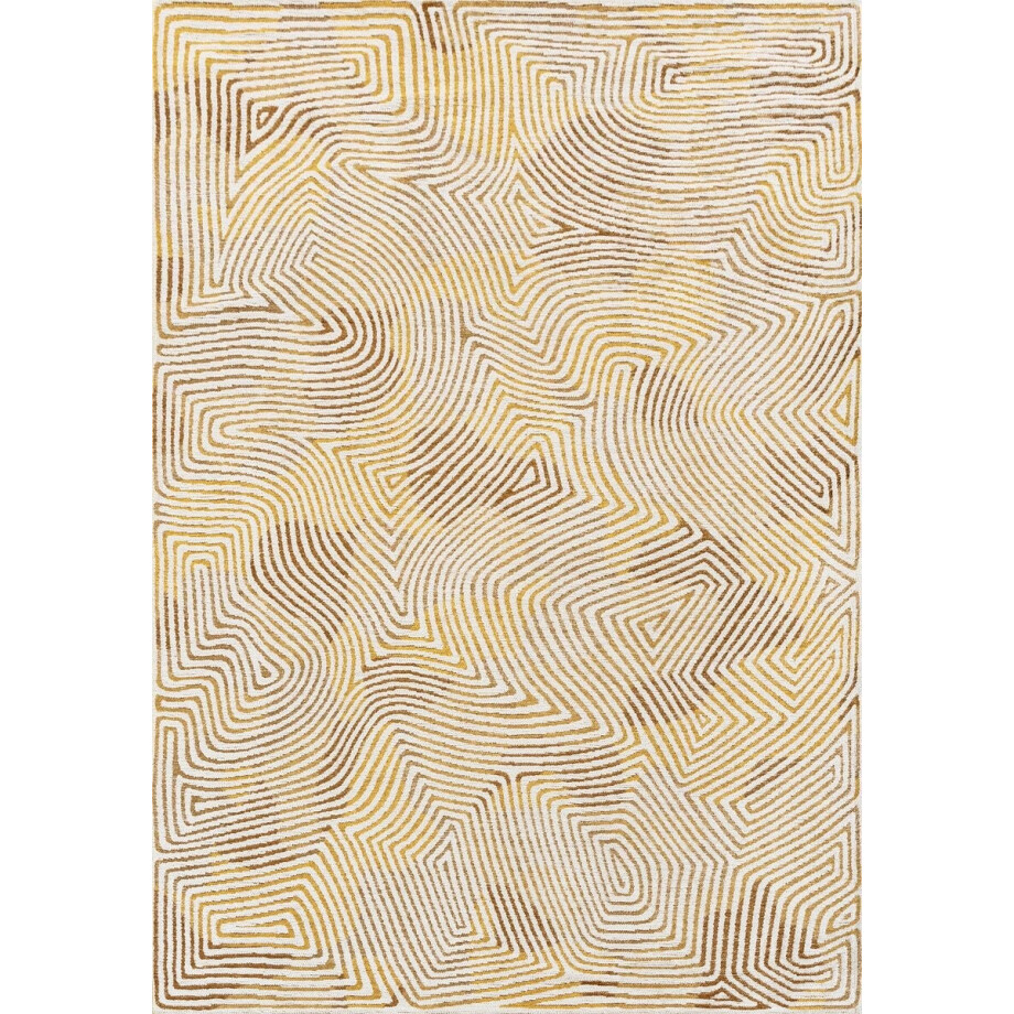Louis De Poortere vloerkleed Yellow Hippy - geel - 140x200cm Louis De Poortere vloerkleed Yellow Hippy - geel - 140x200cm afbeelding 1