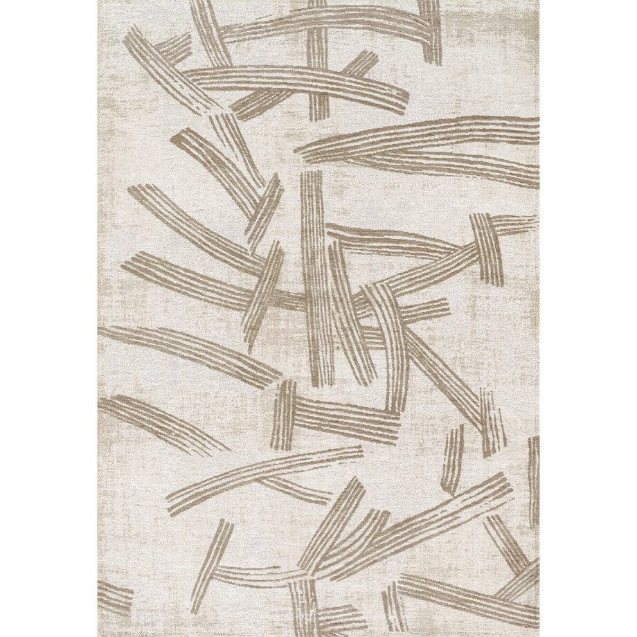 Wasbaar Binnen & Buiten Vloerkleed - 235 x 340 cm - Louis De Poortere Kanji Dune - Laagpolig Tapijt - Gerecycled PET - Made in Belgium - Circulair Wasbaar Binnen & Buiten Vloerkleed - 235 x 340 cm - Louis De Poortere Kanji Dune - Laagpolig Tapijt - Gerecycled PET - Made in Belgium - Circulair afbeelding 1