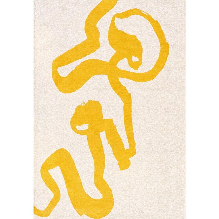Wasbaar Binnen & Buiten Vloerkleed - 235 x 340 cm - Louis De Poortere Ribbon Pure Yellow - Laagpolig Tapijt - Gerecycled PET - Made in Belgium - Circulair Wasbaar Binnen & Buiten Vloerkleed - 235 x 340 cm - Louis De Poortere Ribbon Pure Yellow - Laagpolig Tapijt - Gerecycled PET - Made in Belgium - Circulair afbeelding 1