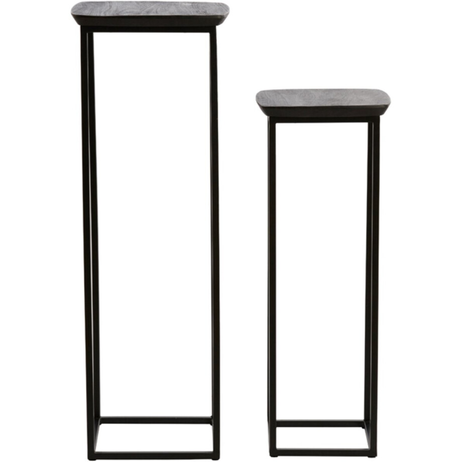 Light & Living - Zuil QUENZA - Ø35x100cm - Zwart - Set van 2 afbeelding 1