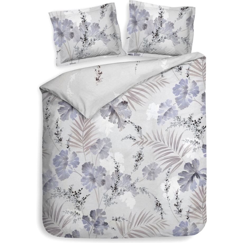 Heckettlane Downetti Dekbedovertrek - Lits-jumeaux - Katoensatijn - 260x200-220cm - Grijs afbeelding 1